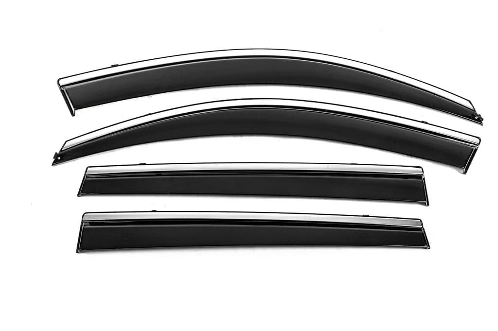 Вітровики з хромованим молдингом Niken Luxury (4 шт, Long)