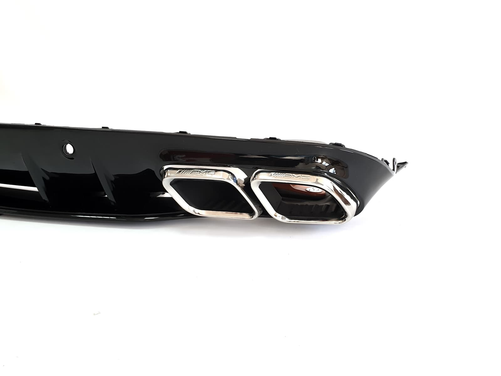 Дифузор (заднього бампера) Full Black / Chrome Pipe (стиль AMG C63 Edition 1) Coupe на Mercedes-Benz C-Class W205 2018-2021 року 6