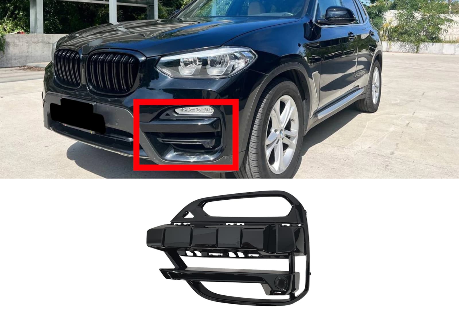 Решітки в бампер LH (X-Line) на BMW X3 G01 2018-2022 року