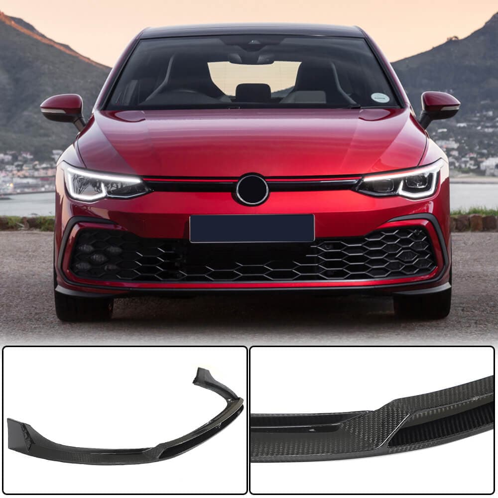 Накладка на передній бампер Lip (для GTI HB, Сухий карбон)