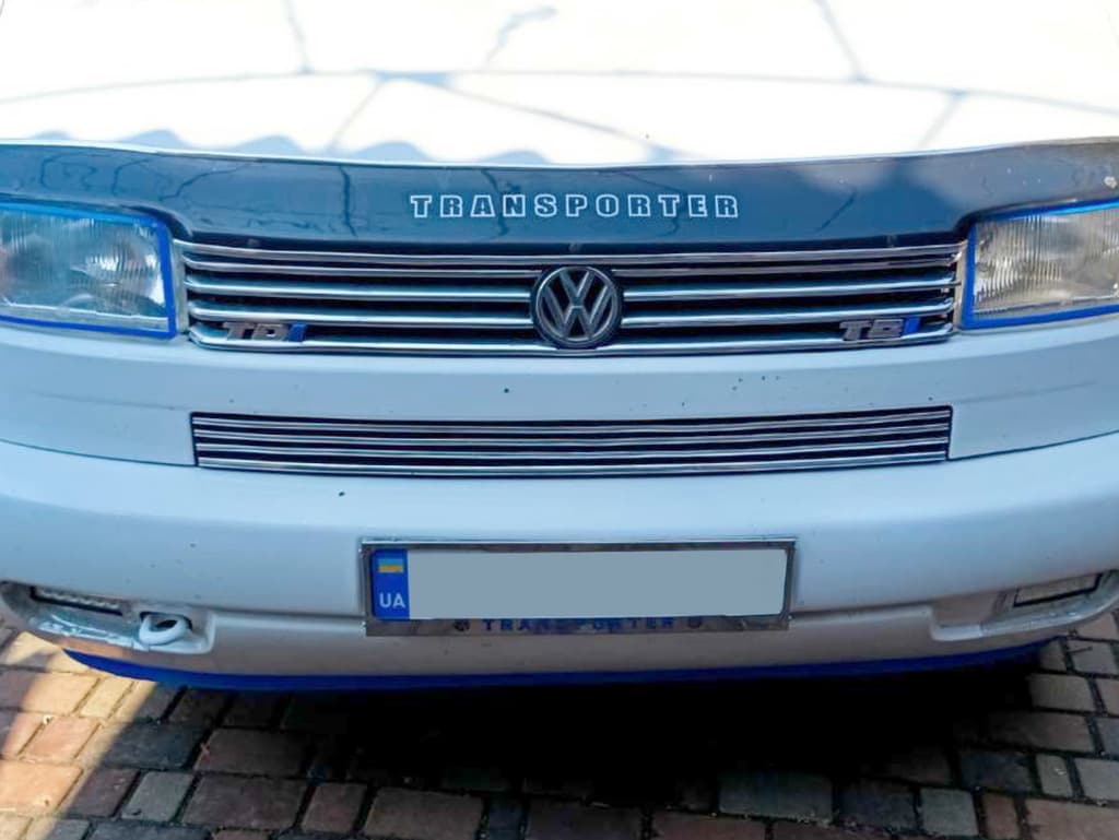 Рамка під номер хром Transporter (1 шт, нержавіюча сталь)