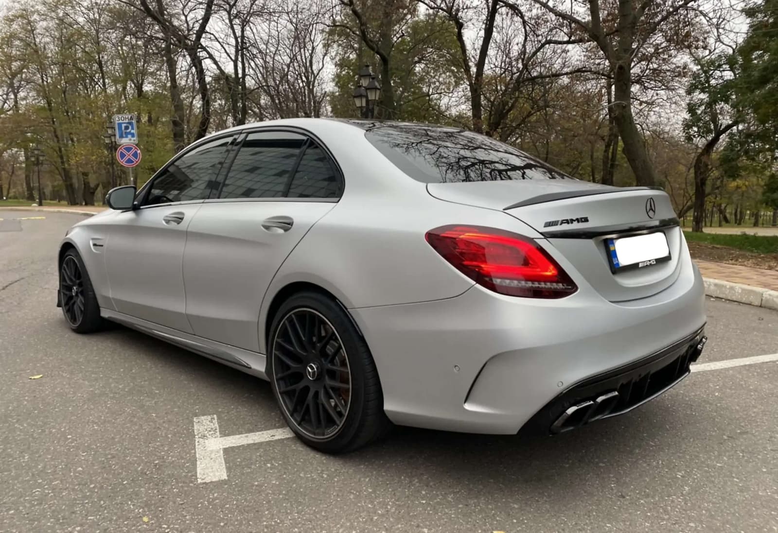 Спойлер Чорний глянець (седан) на Mercedes-Benz C-Class W205 2014-2018 року 4