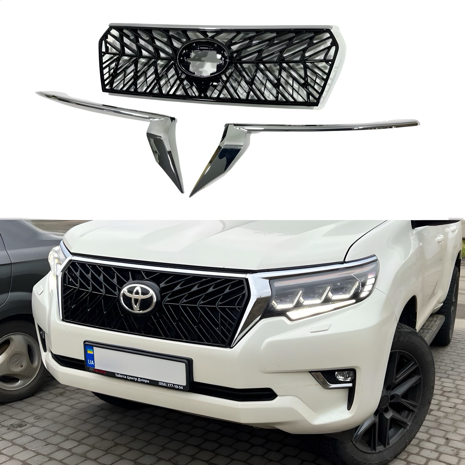 Решітка з віями TRD для Toyota Land Cruiser Prado 150 2018-2023
