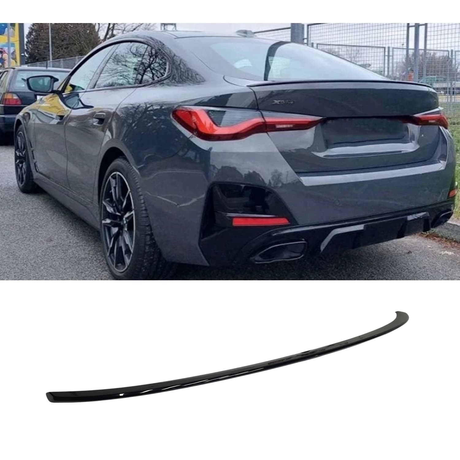 Спойлер Чорний глянець (MP) на BMW 4 Series G26 2020-2024 року