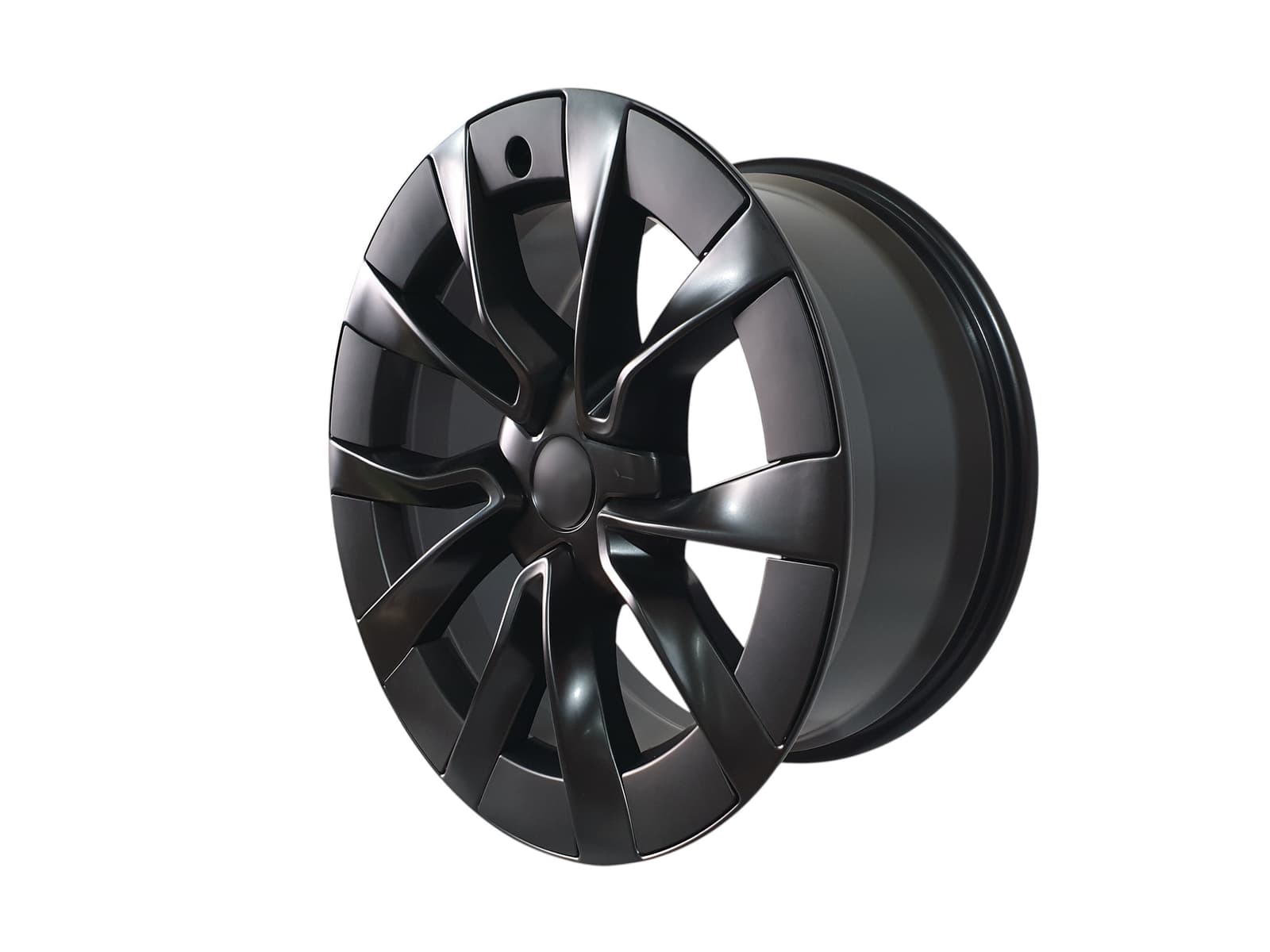 R18 Satin Black (одноширокі 8.5J ET38) на Tesla Model 3 2017-2022 року 2