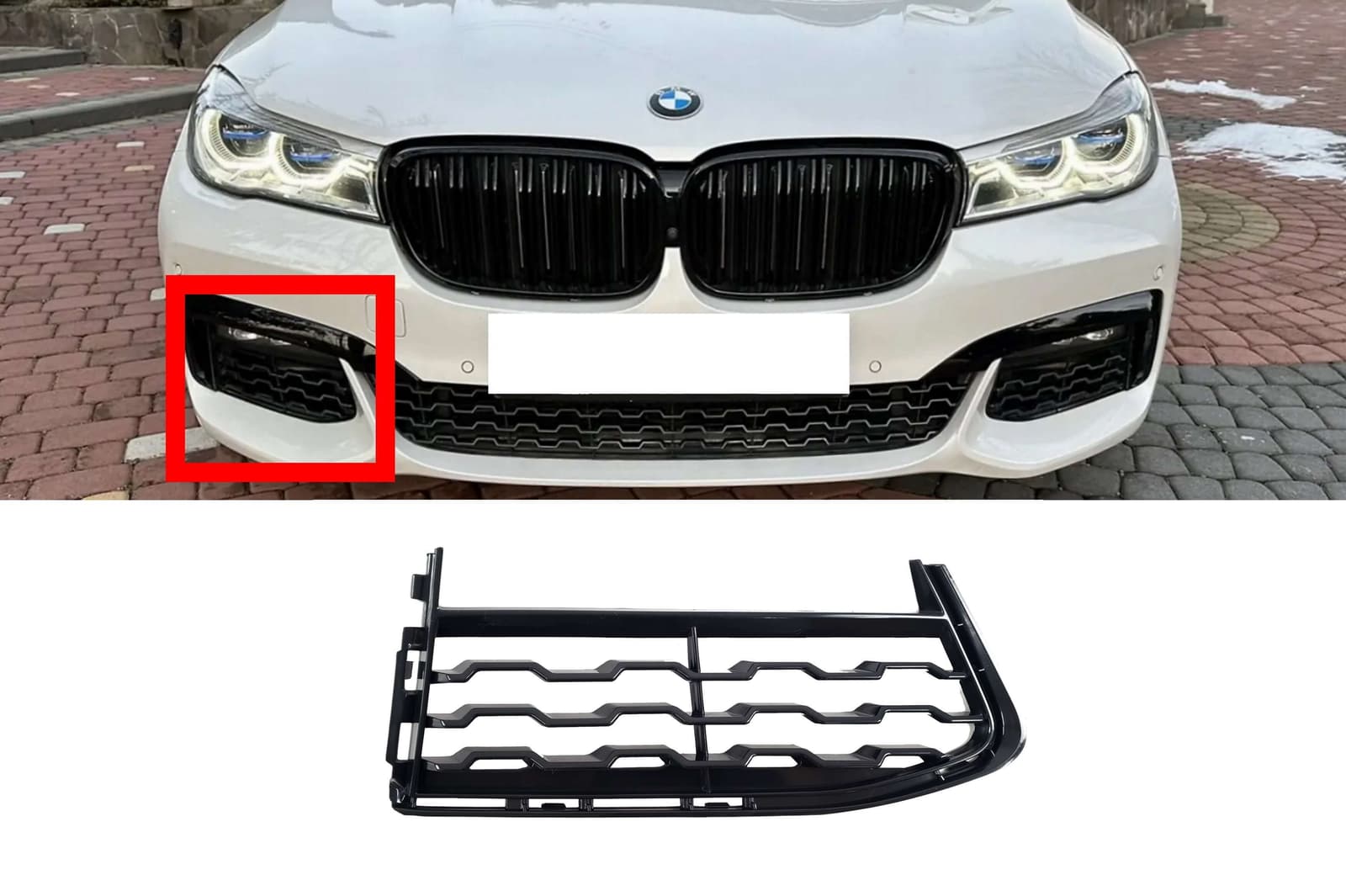 Решітки в бампер RH на BMW 7 Series G11 / G12 2015-2019 року