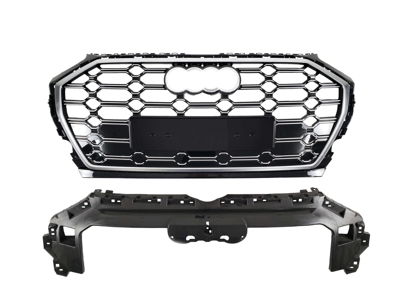 Решітка радіатора Silver black (в стилі SQ5) на Audi Q5 80A 2020-2024 року