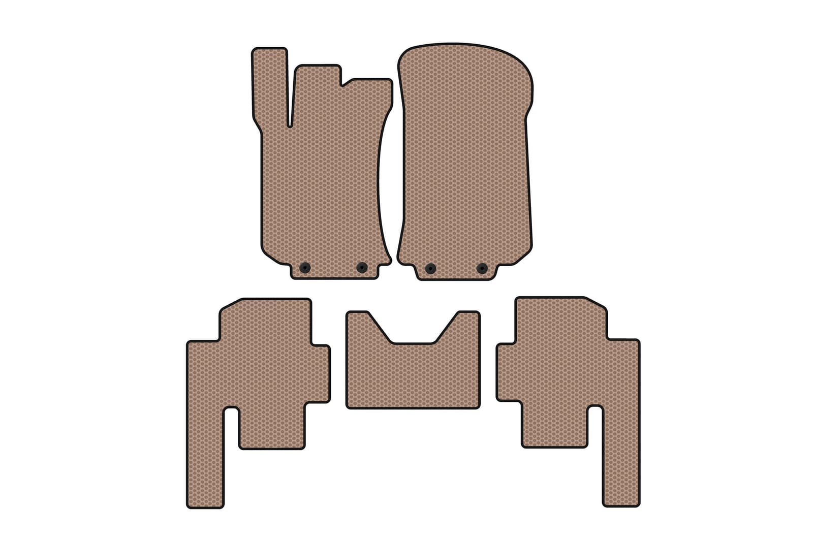 Гумові килимки Carsuit (2 ряди, бежевий)