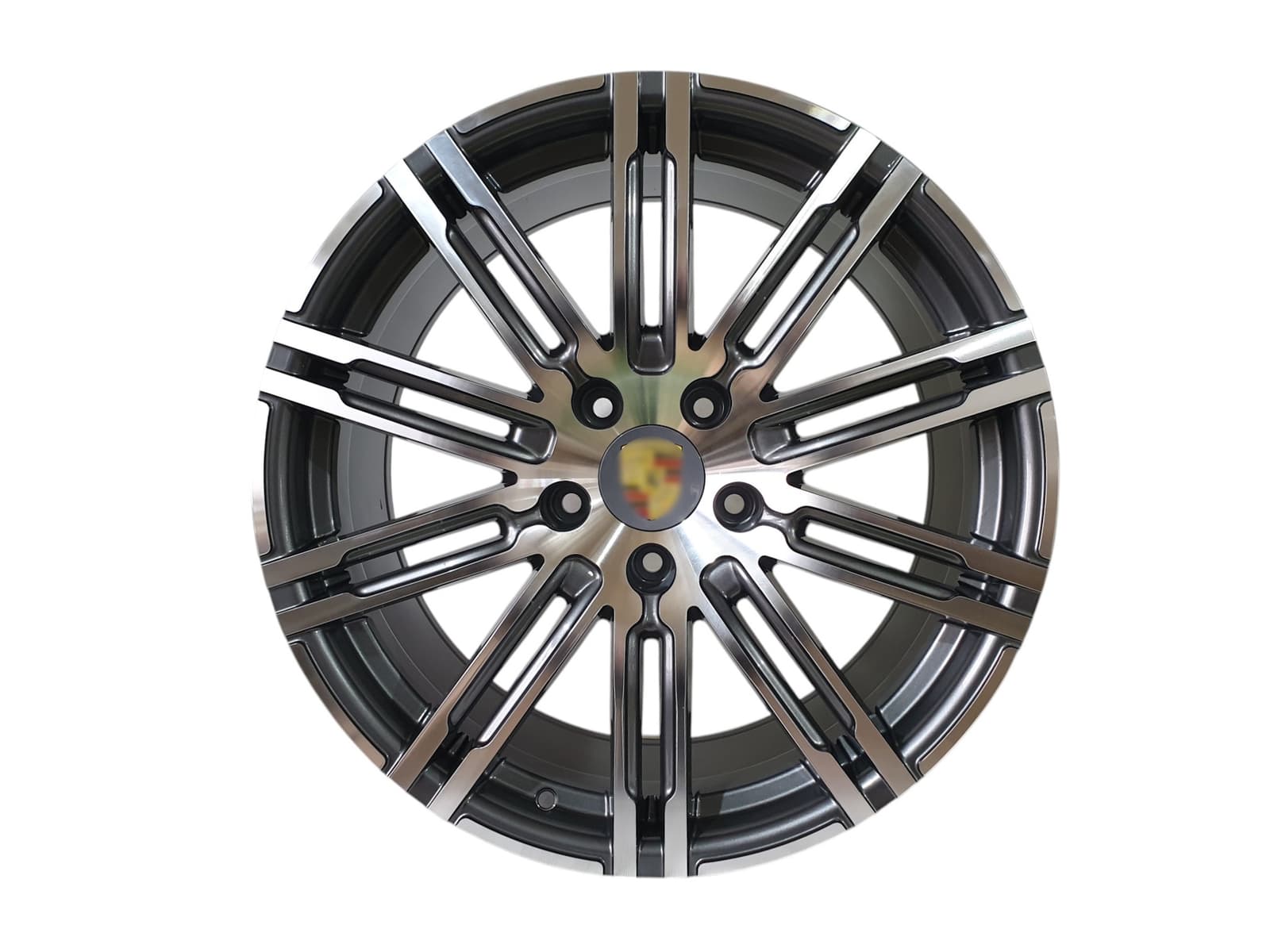 R20 Gray + Chrome (одноширокі) Диски на Porsche Cayenne 958 2010-2014 року