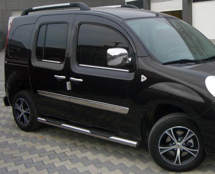 Бічні труби BB002 (2 шт., нерж.) 60 мм, коротка база