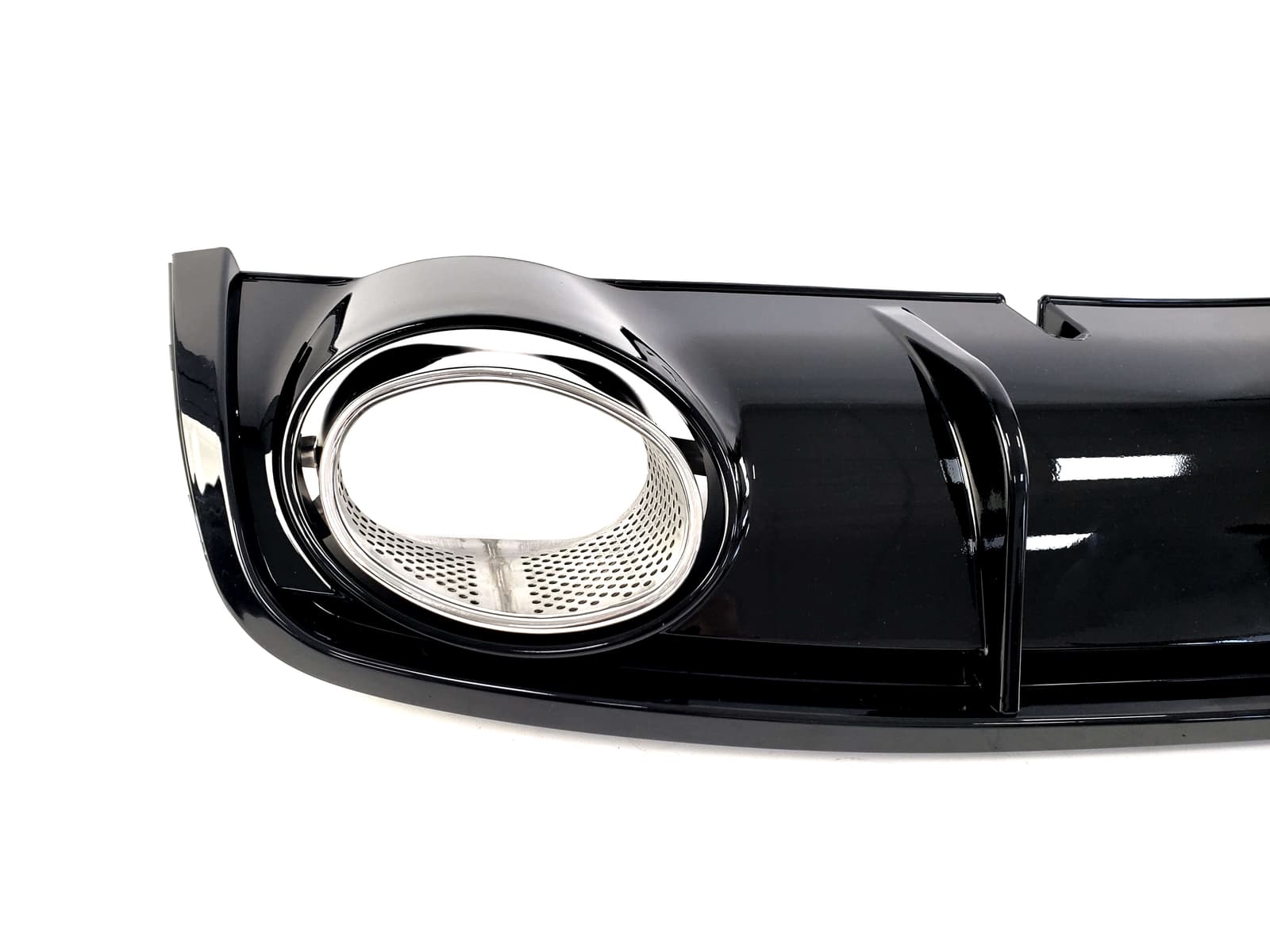 Дифузор (заднього бампера) Full Black / Chrome Pipe (в стилі RS4) на Audi A4 B8 2011-2015 року 3