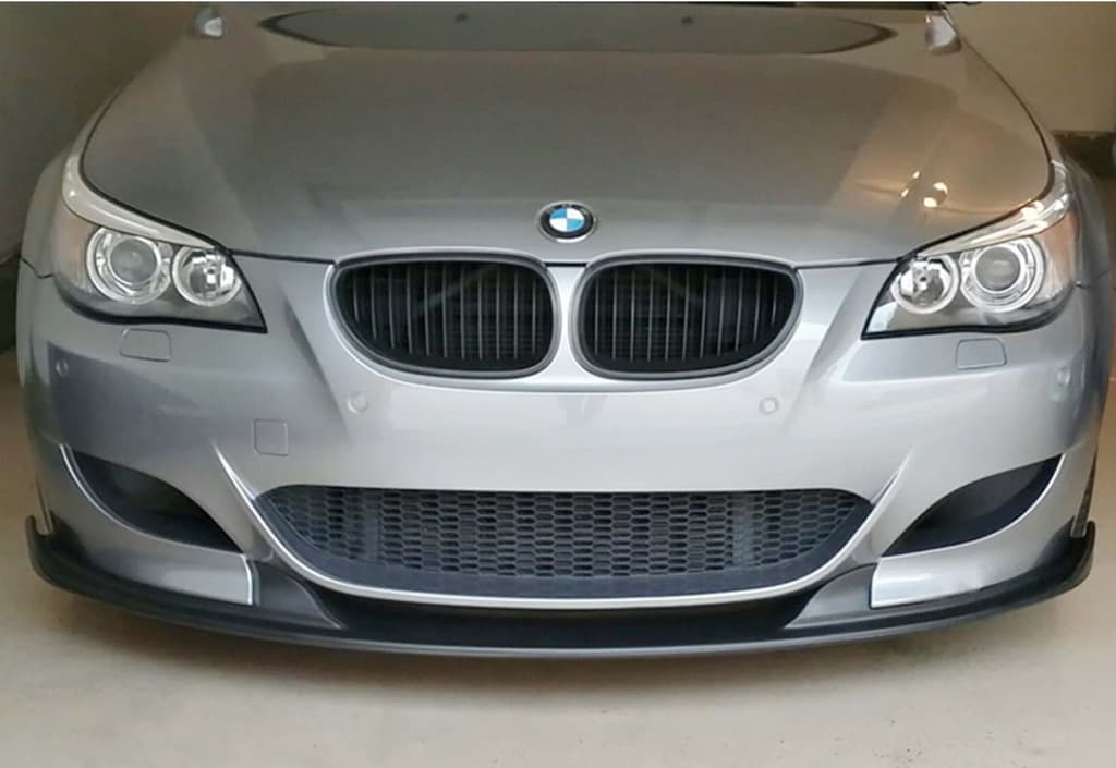 Передня Lip накладка (З плавниками, для M5 Hamann, чорний глянець)