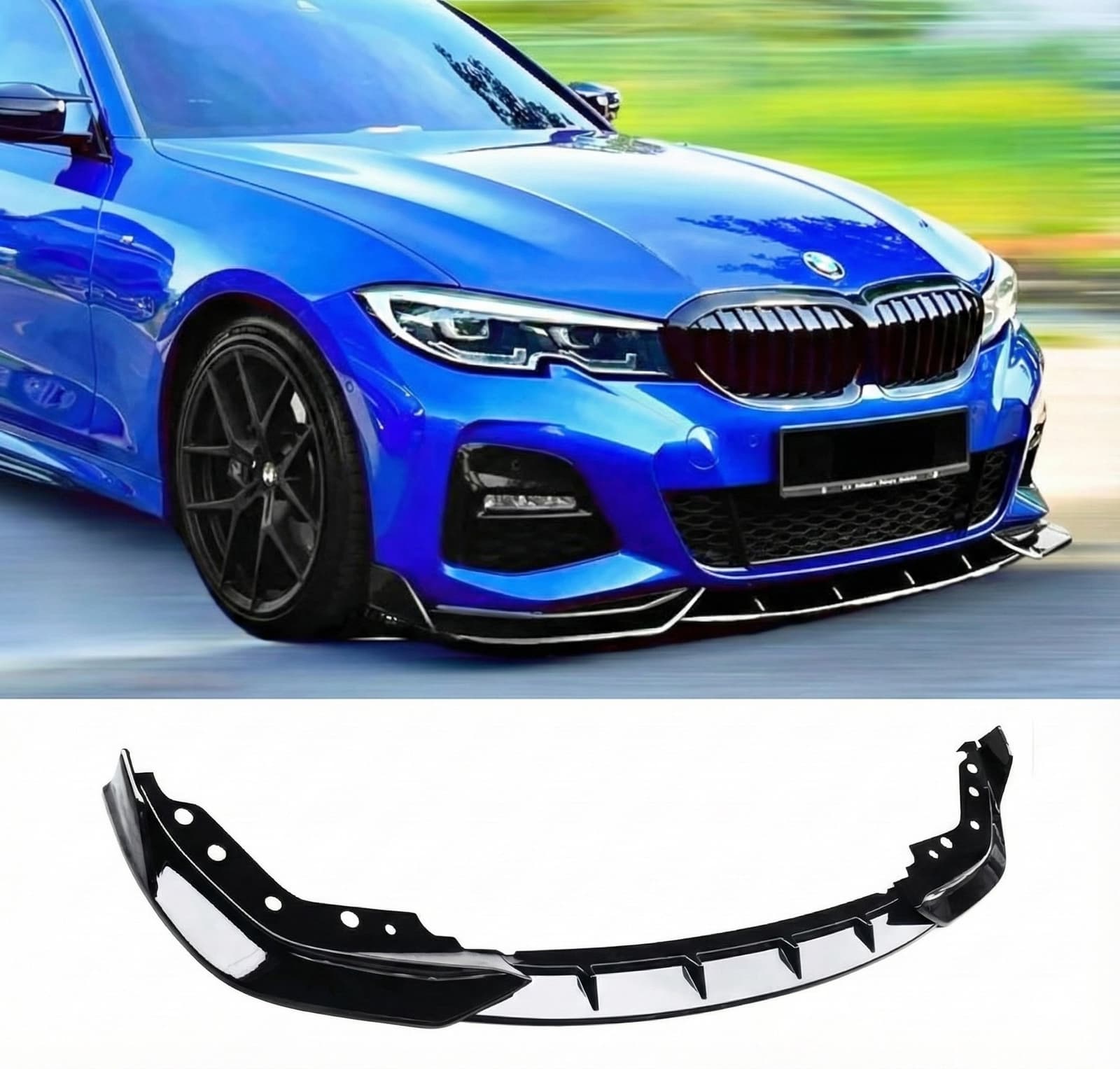 Накладка на передній бампер Lip CS-Style (для M-Sport 2018-2022, ABS)