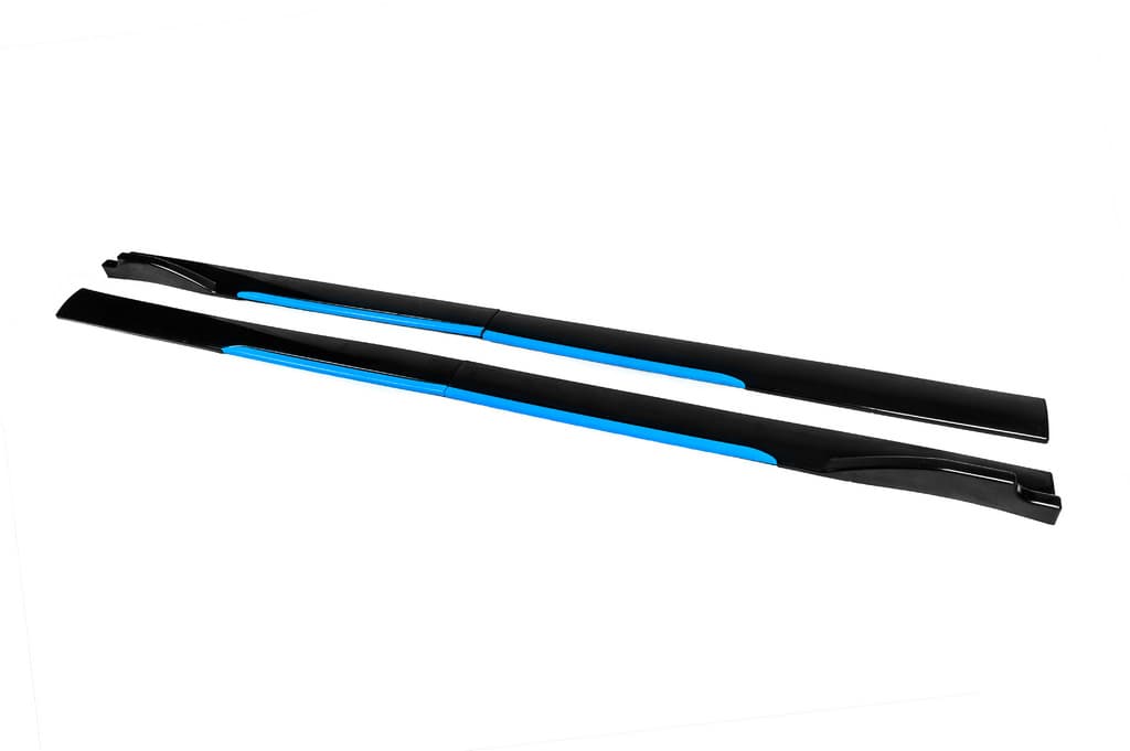 Універсальні накладки на бокові пороги Niken Blue (ABS) (4шт) 2
