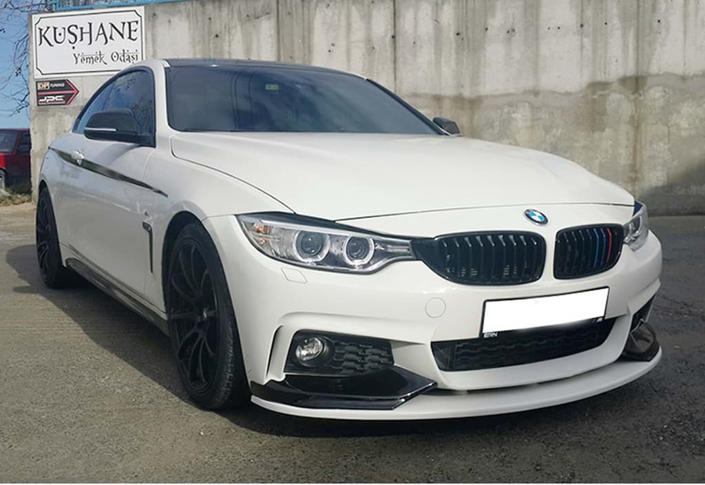 Накладка на передній бампер Flap V-3 (для M-Sport, чорний глянець)