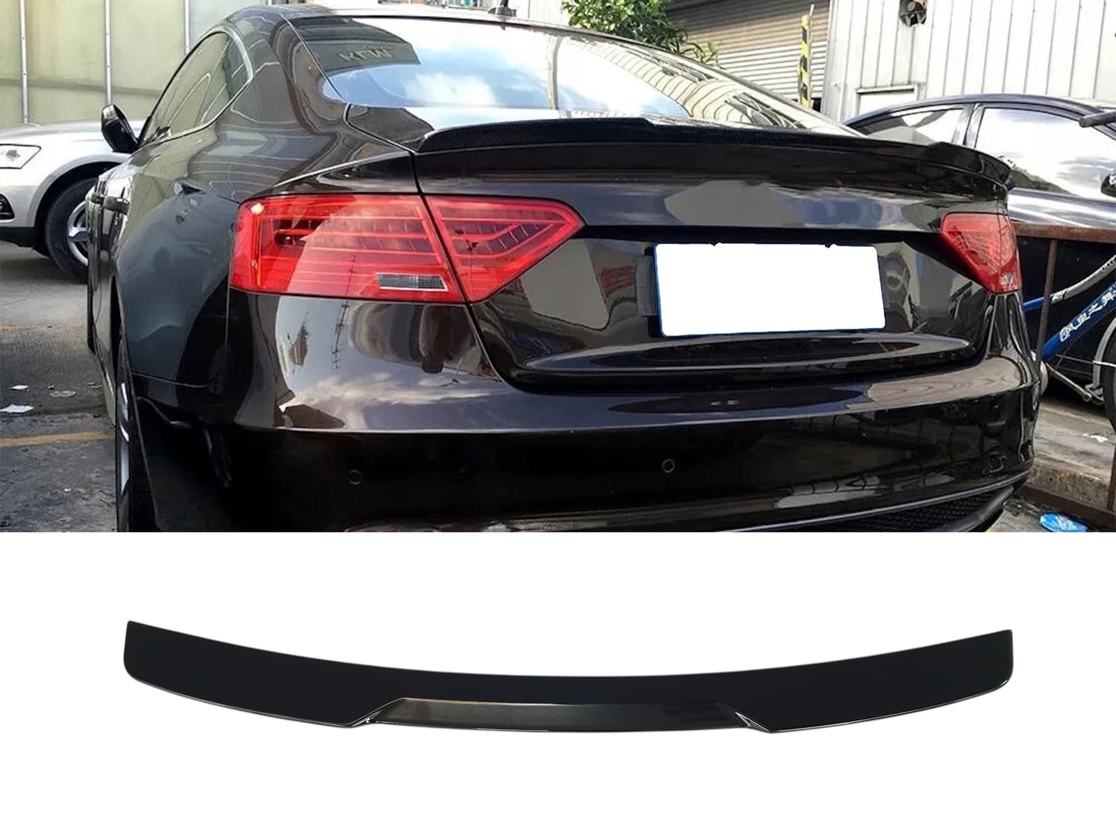 Спойлер Чорний глянець V2 на Audi A5 8T 2007-2011 року
