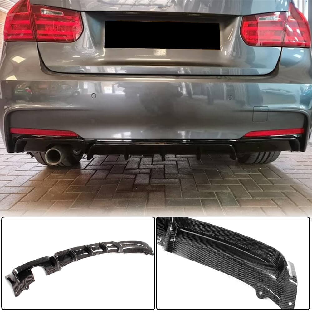 Дифузор заднього бампера V3 (для F30 M-Sport, Карбон)