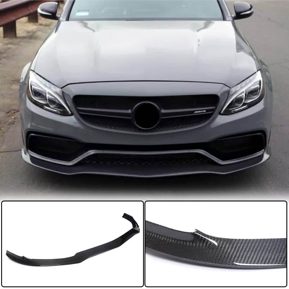 Накладка на передній бампер Lip V2 (для SD C63 AMG 2015-2019, Карбон)