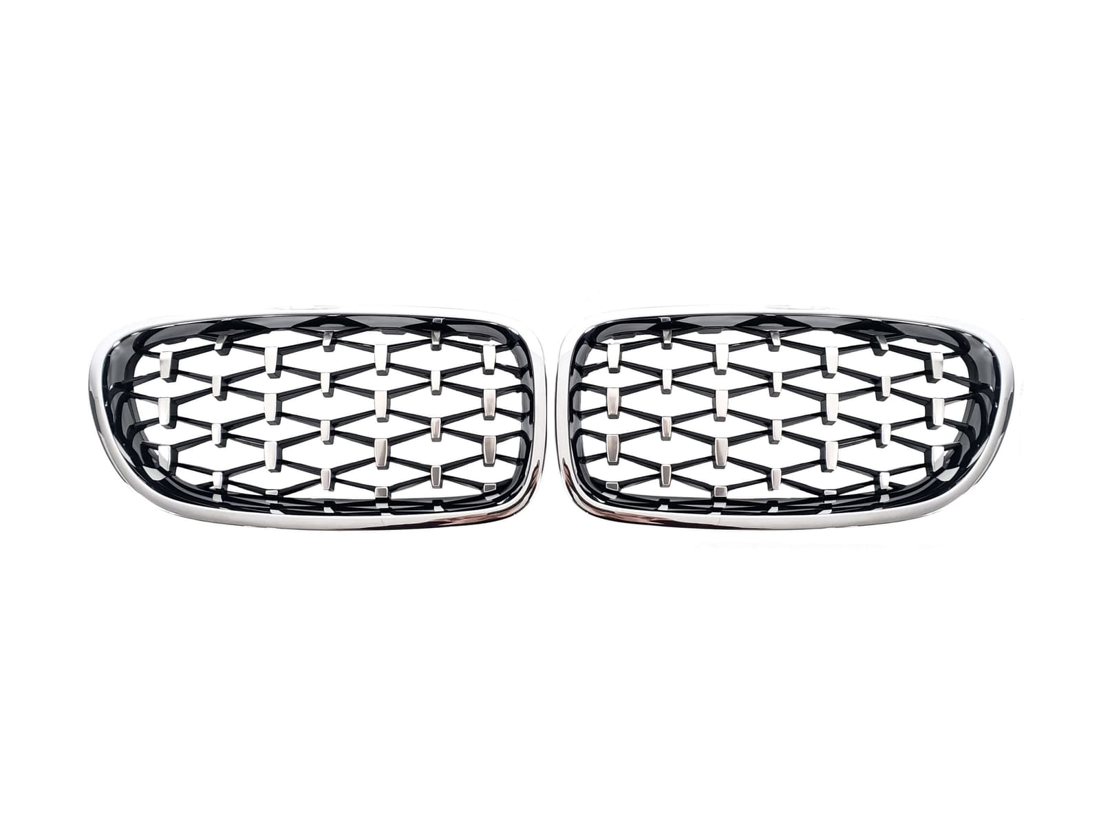 Ніздрі Diamond Silver (хром рамка) на BMW 5 Series F10 / F11 2010-2017 року