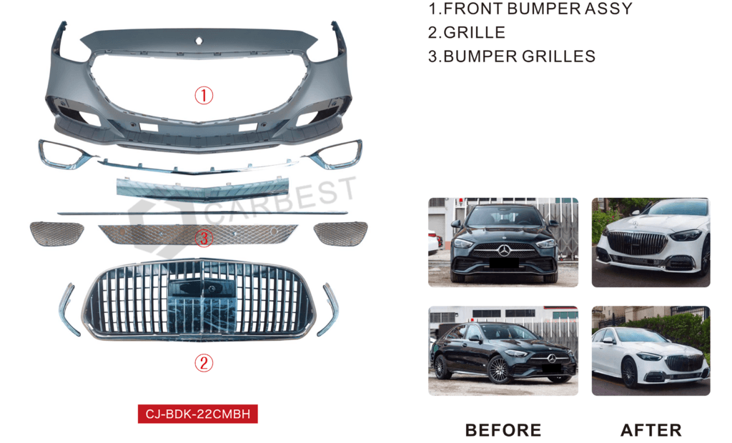Передній бампер в зібраному вигляді (Maybach) 2