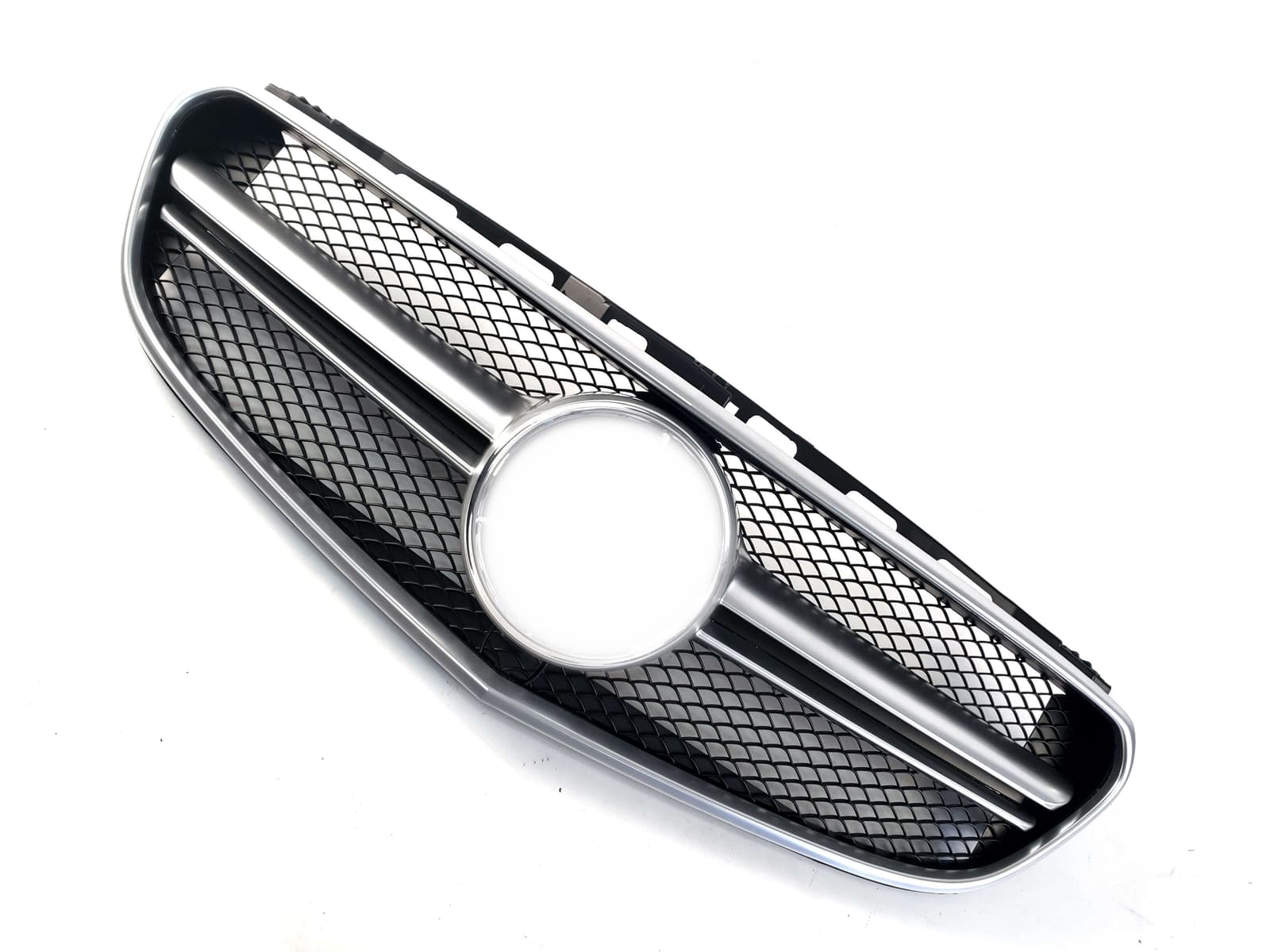 Решітка радіатора Silver Matte AMG + рамка на Mercedes-Benz E-Class W212 2013-2016 року 3