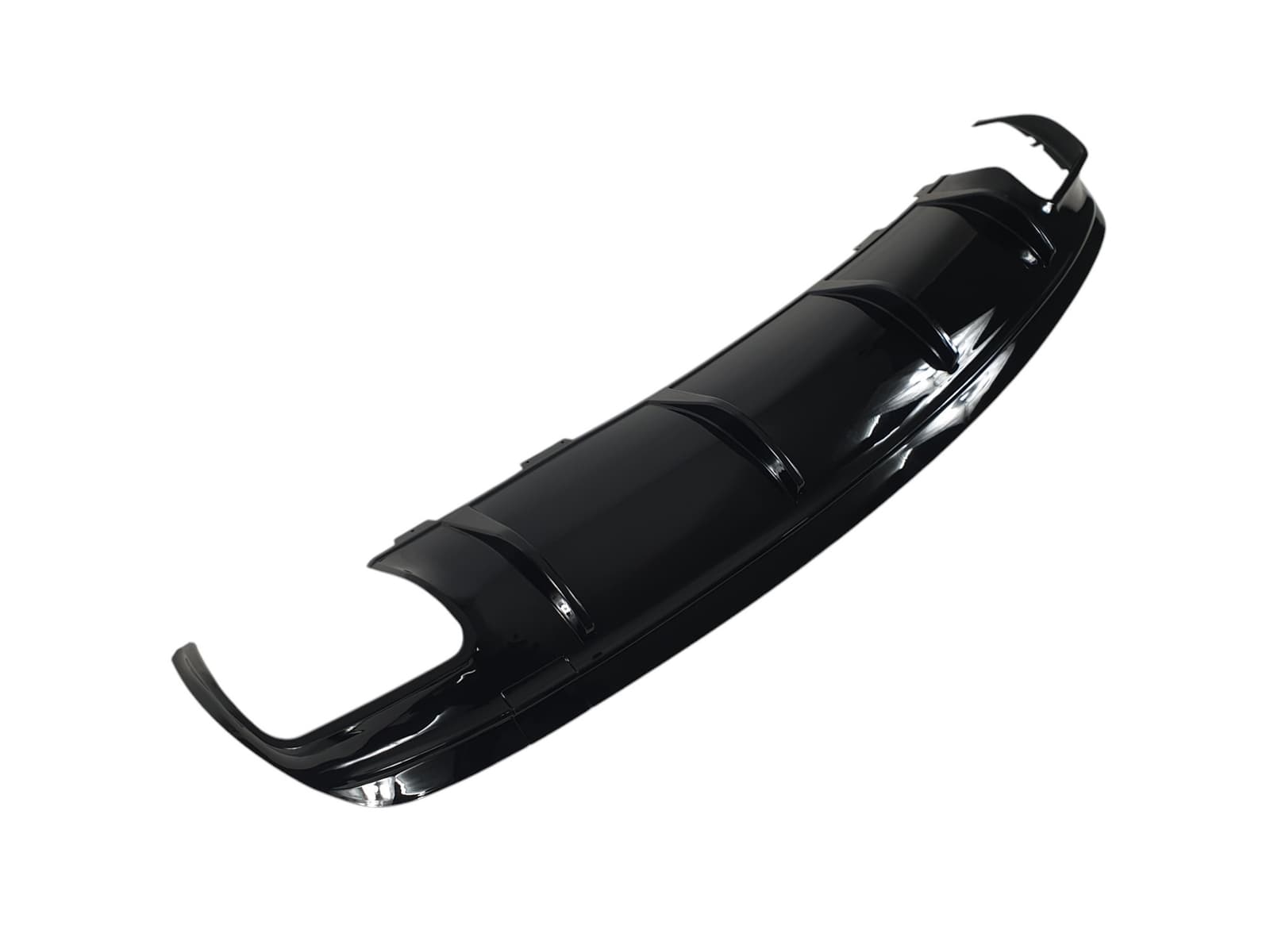 Дифузор (заднього бампера) Full Black / Chrome Pipe (стиль CLA45 AMG) на Mercedes-Benz CLA-Class C117 2017-2019 року 2