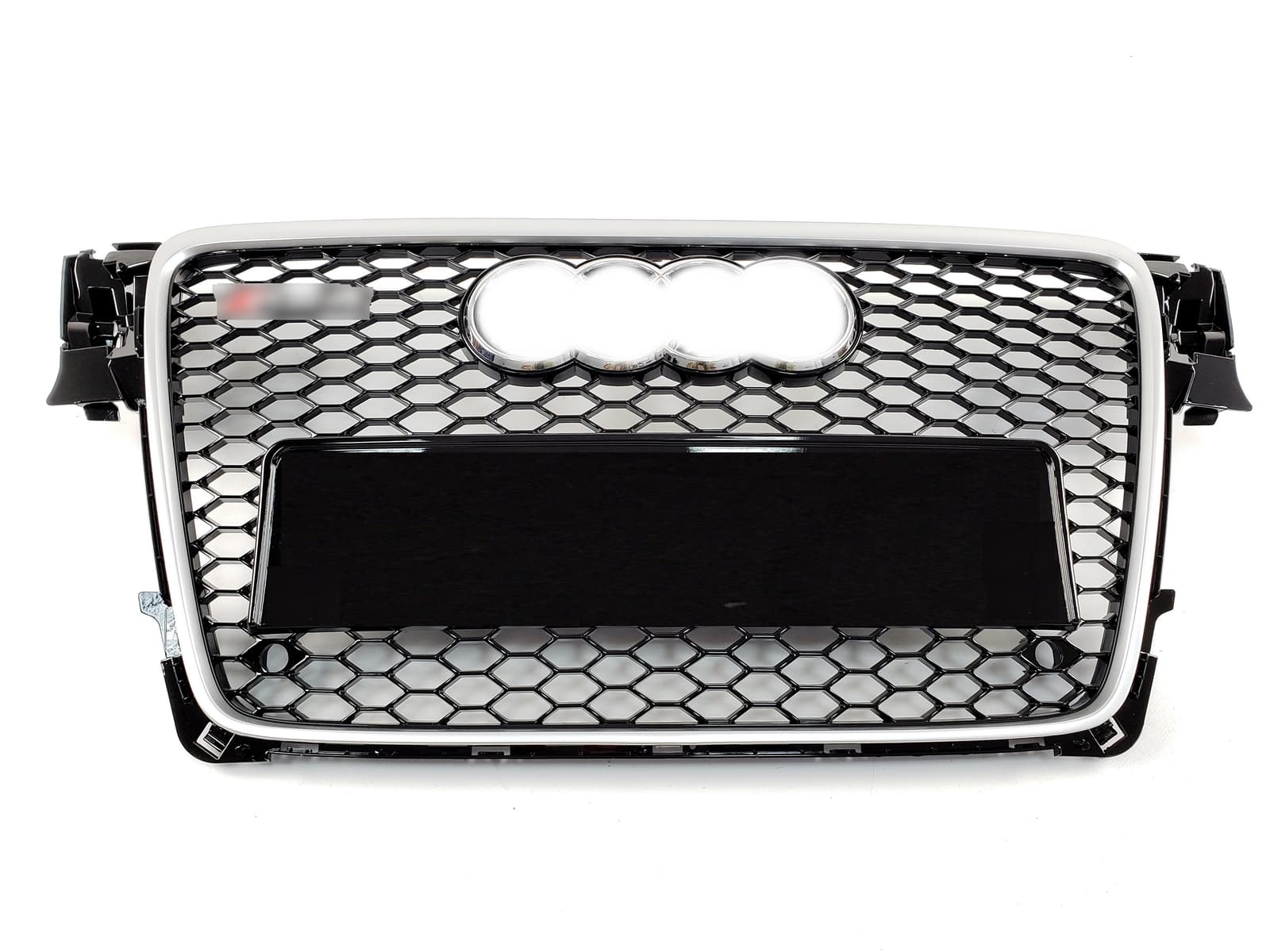 Решітка радіатора Silver Black (в стилі RS4) на Audi A4 B8 2007-2011 року 2