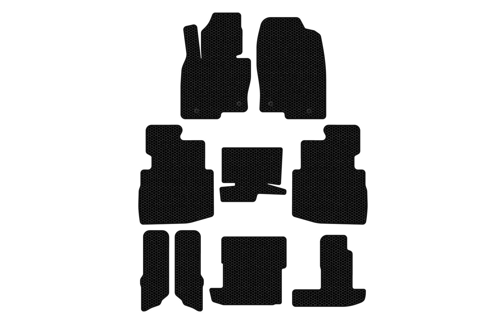 Гумові килимки Carsuit (3 ряди, 7-ми місний, чорні)