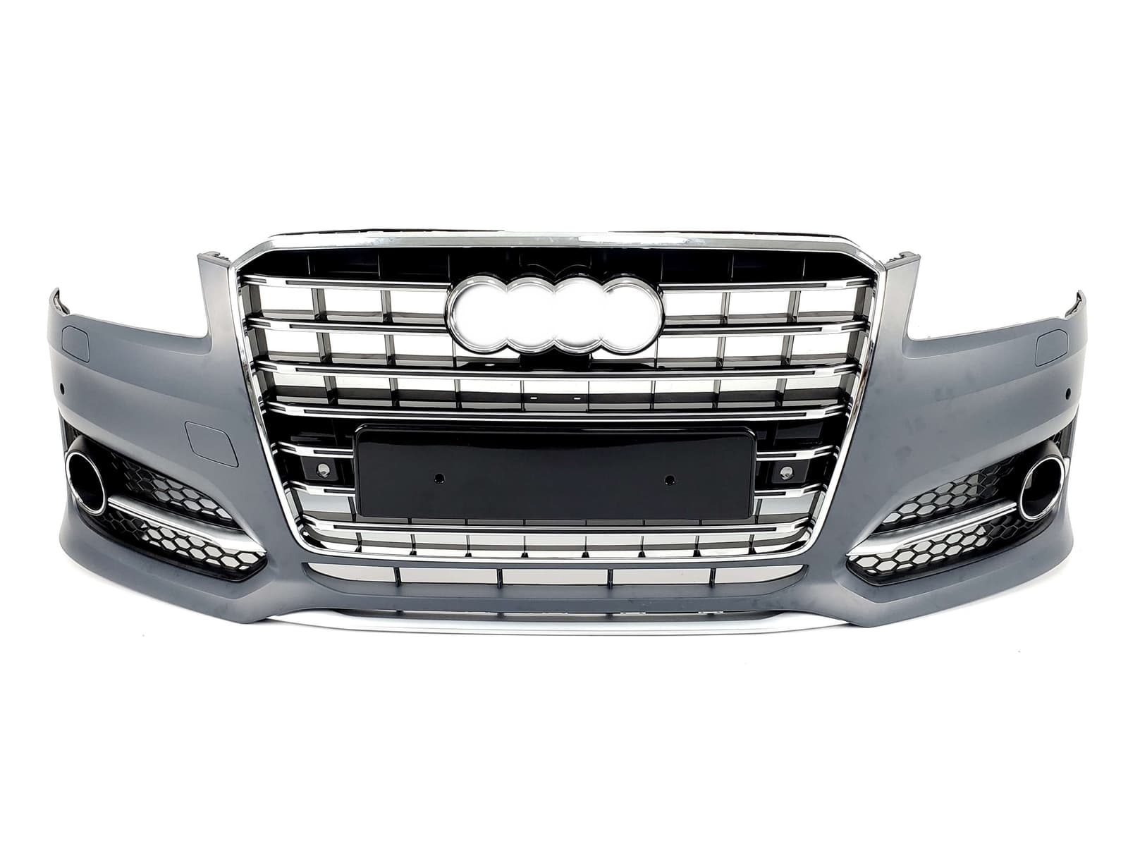 Передній бампер (в стилі S8) Chrome на Audi A8 D4 2014-2017 року