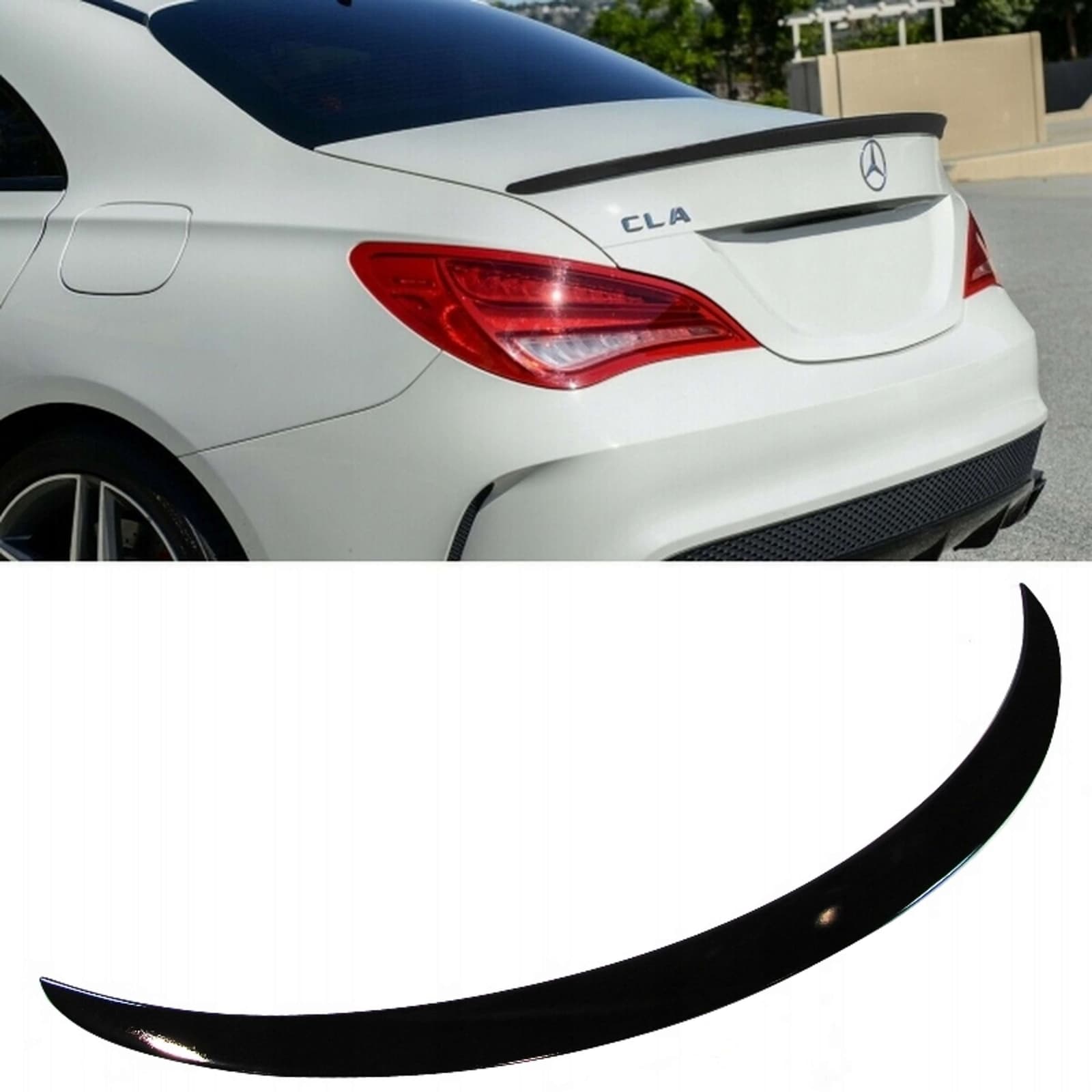 Спойлер Чорний глянець на Mercedes-Benz CLA-Class C117 2013-2017 року