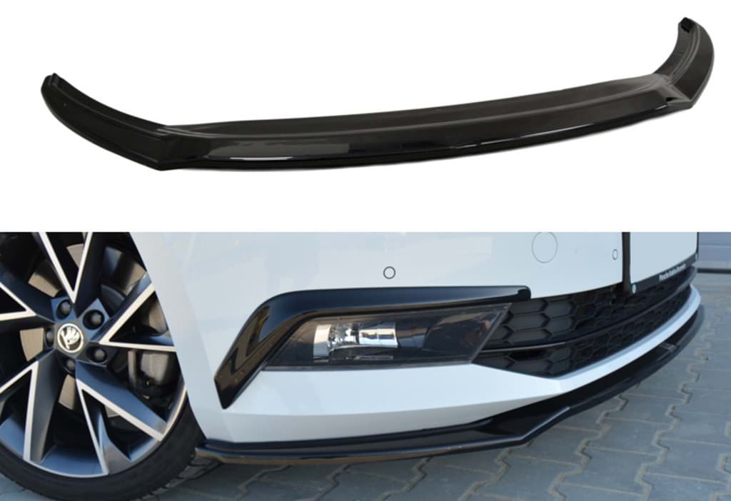 Передня Lip накладка V-2 (2015-2020, чорний глянець)
