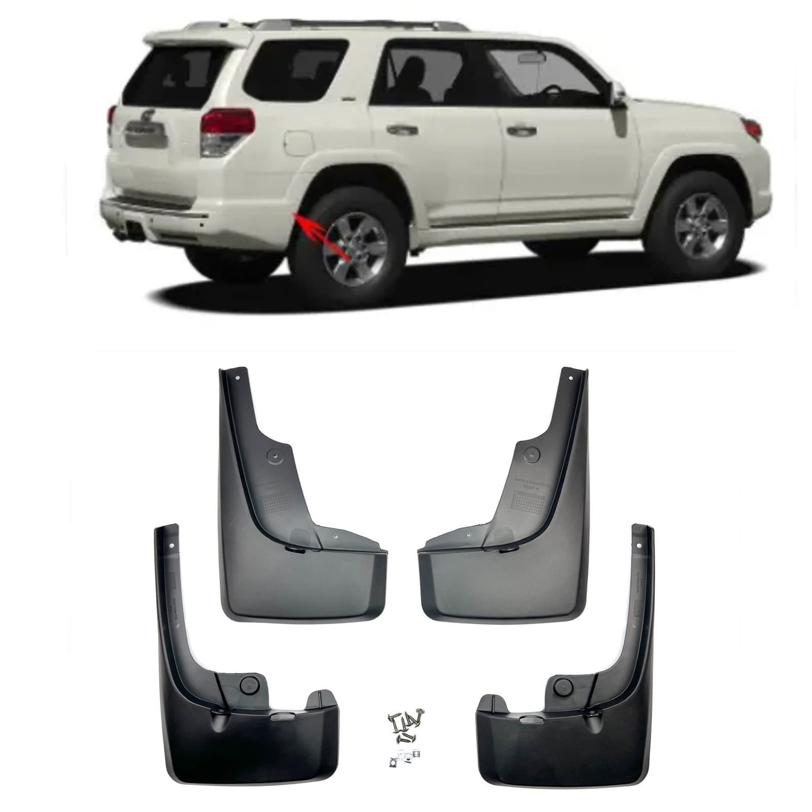 Бризковики Toyota 4Runner SR5 2010-2019, комплект 4шт.