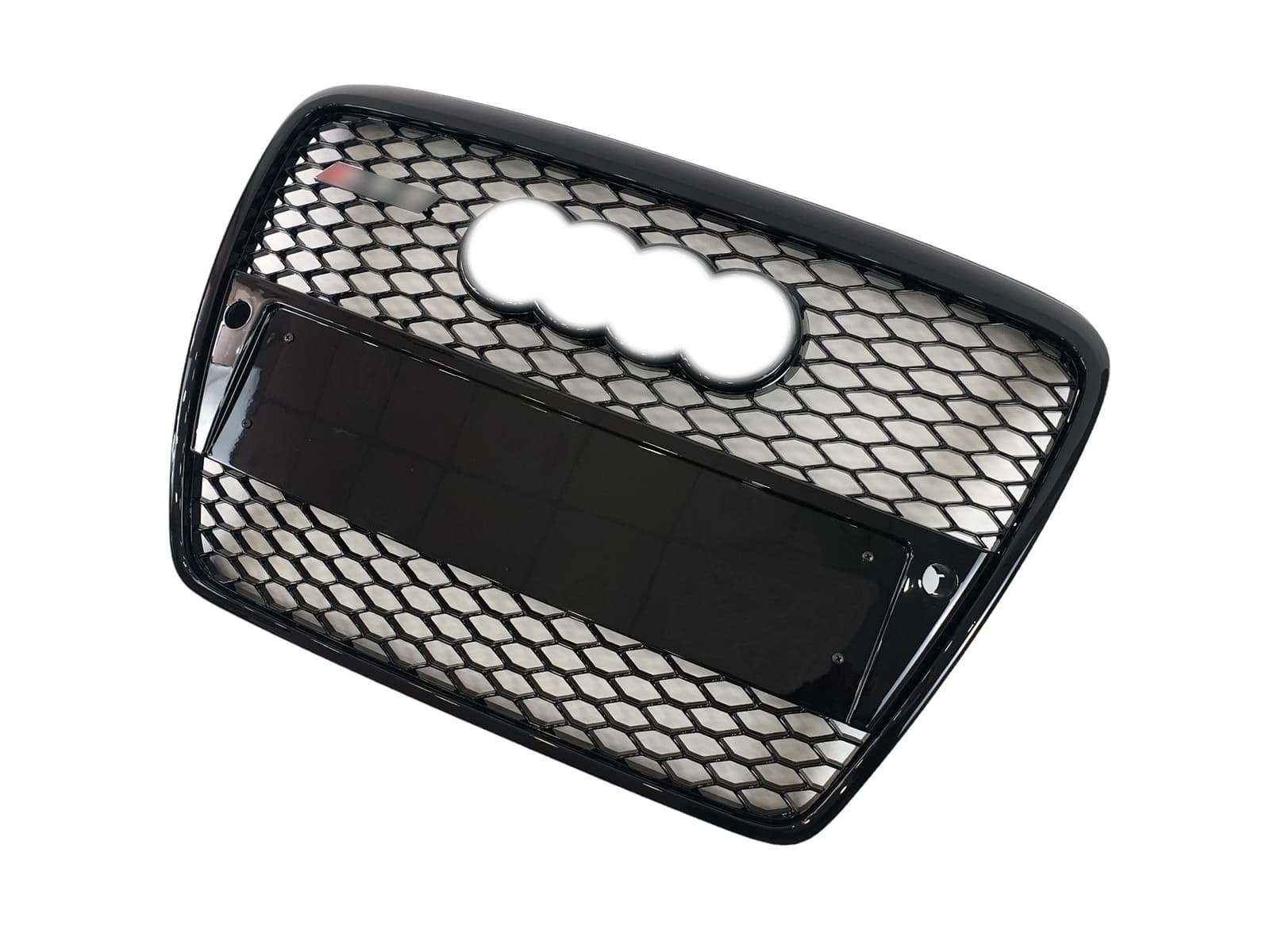 Решітка радіатора Full Black (в стилі RS6) під PDC на Audi A6 C6 2004-2011 року 3