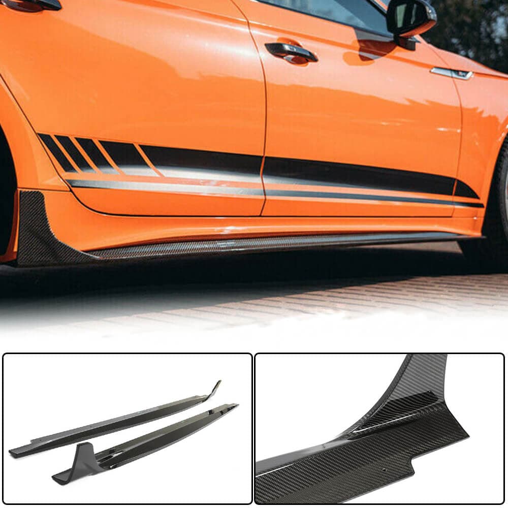 Бокові пороги 2021-2025 V1 (для Sportback, Карбон)