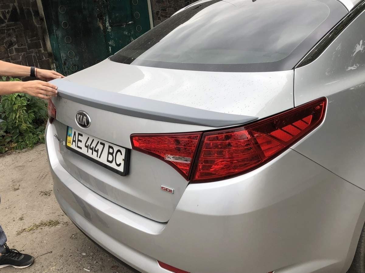 Спойлер ліп на багажник Kia Optima 2010-2013 ABS пластик під фарбування