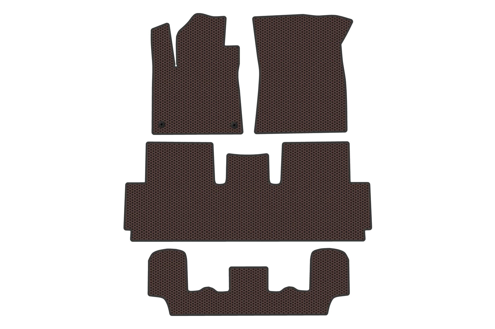 Гумові килимки Carsuit (Для Grand, 3 ряди, Коричневий)