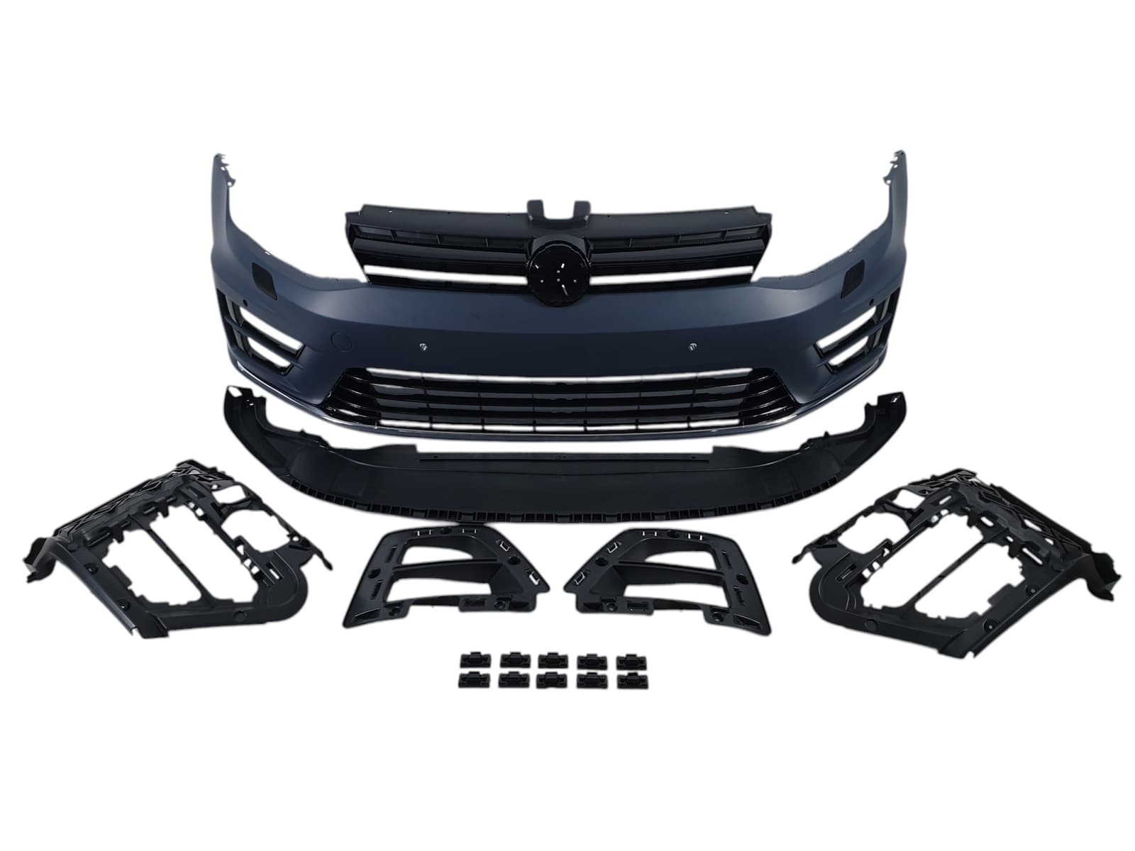 Передній бампер (стиль R32) на Volkswagen Golf VII 2012-2017 року