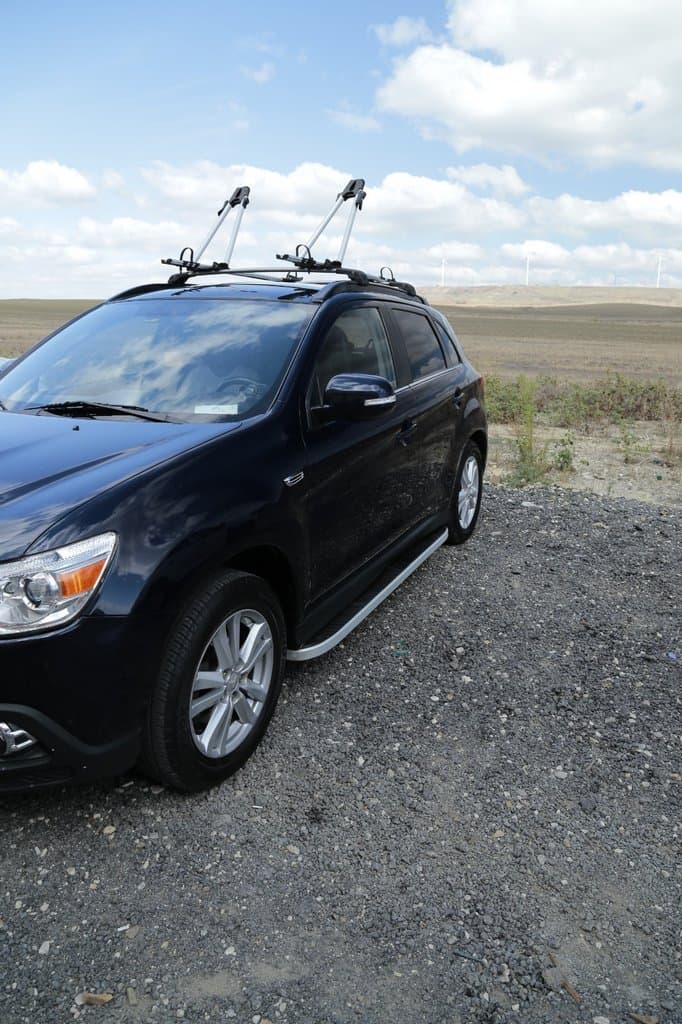 Бокові пороги Tayga Grey (2 шт., алюміній)