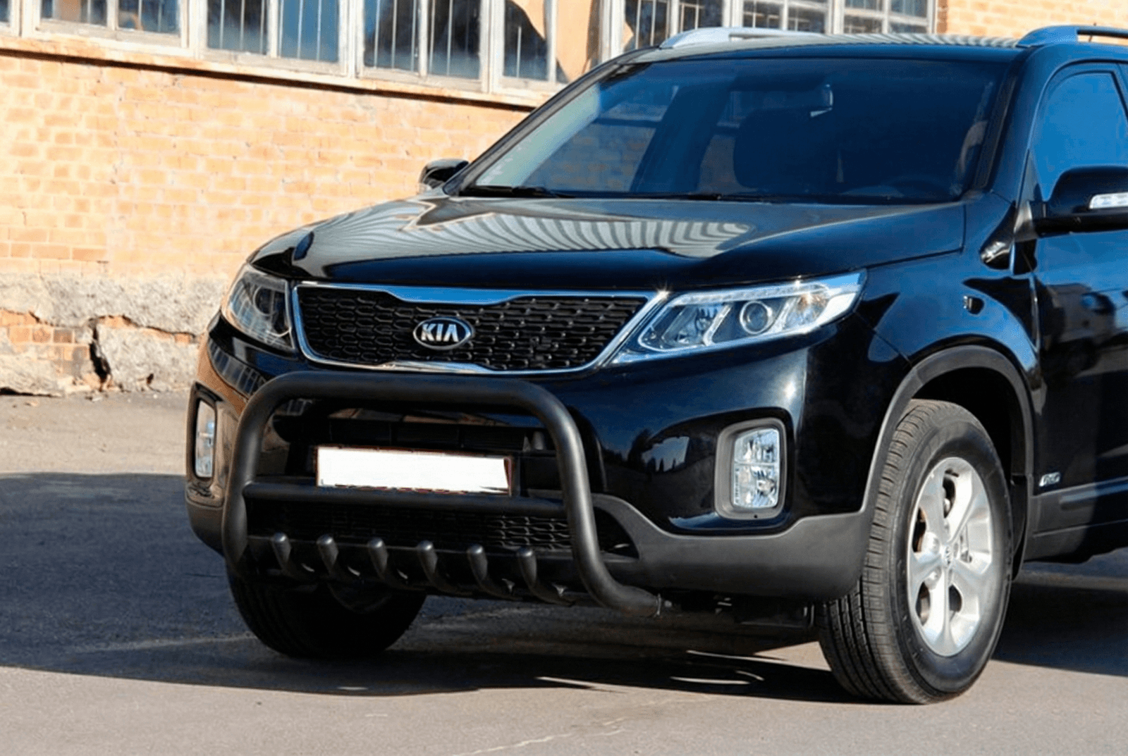 Кенгурятник WT021 Black (нерж.)