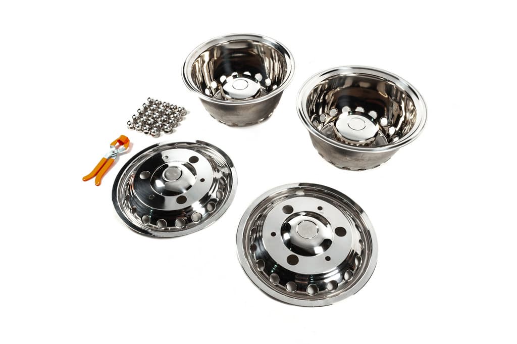 Ковпаки з нержавійки Ексклюзив V3 (2 рядний, 4 шт) 3