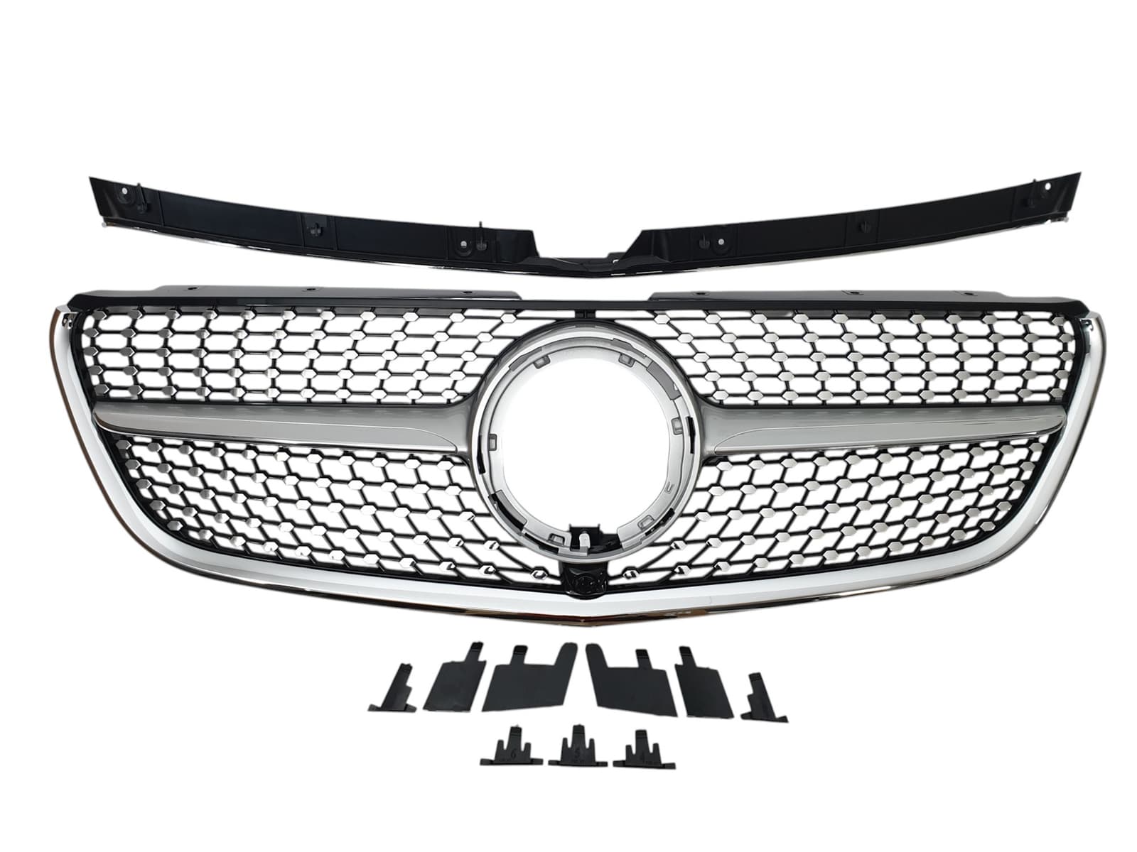 Решітка радіатора (Diamond Silver) на Mercedes-Benz VITO-Class W447 2019-2023 року
