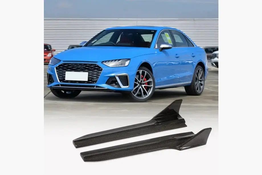 Накладки на пороги (для S-Line Sedan 2019-2024, Карбон)
