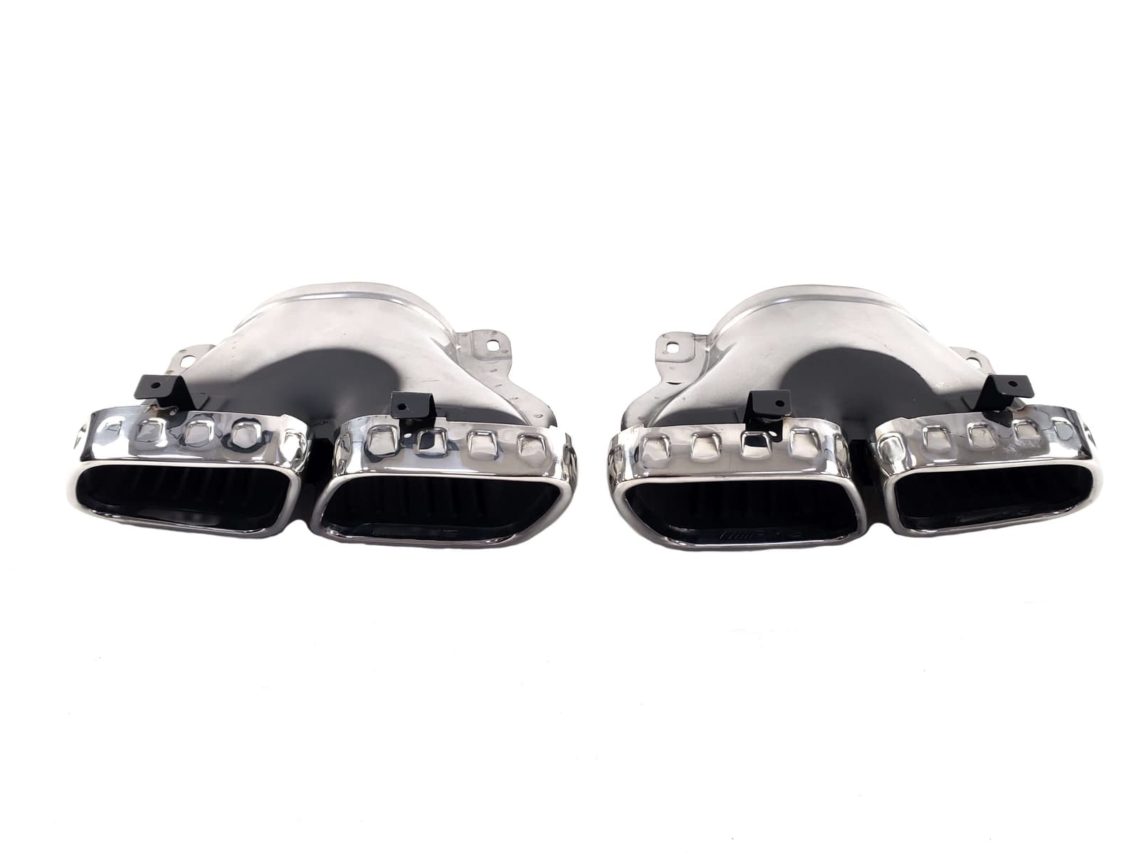 Дифузор (заднього бампера) Silver Black / Chrome Pipe (стиль GLE63 AMG) на Mercedes-Benz GLE-Class Coupe C167 2019-2023 року 6