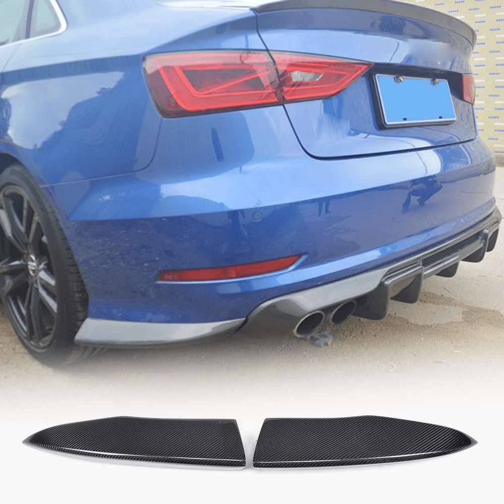 Накладки на задній бампер Flap (для S-Line Sedan 2012-2016, Карбон)