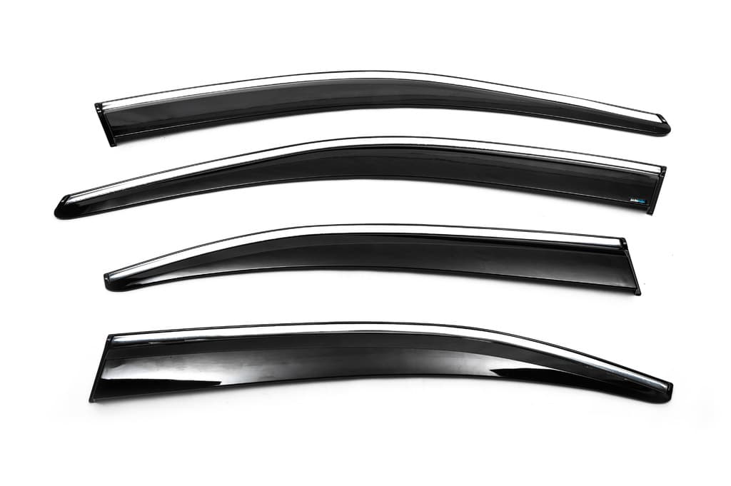 Вітровики з хромованим молдингом Liftback (4 шт., Sunplex Chrome)