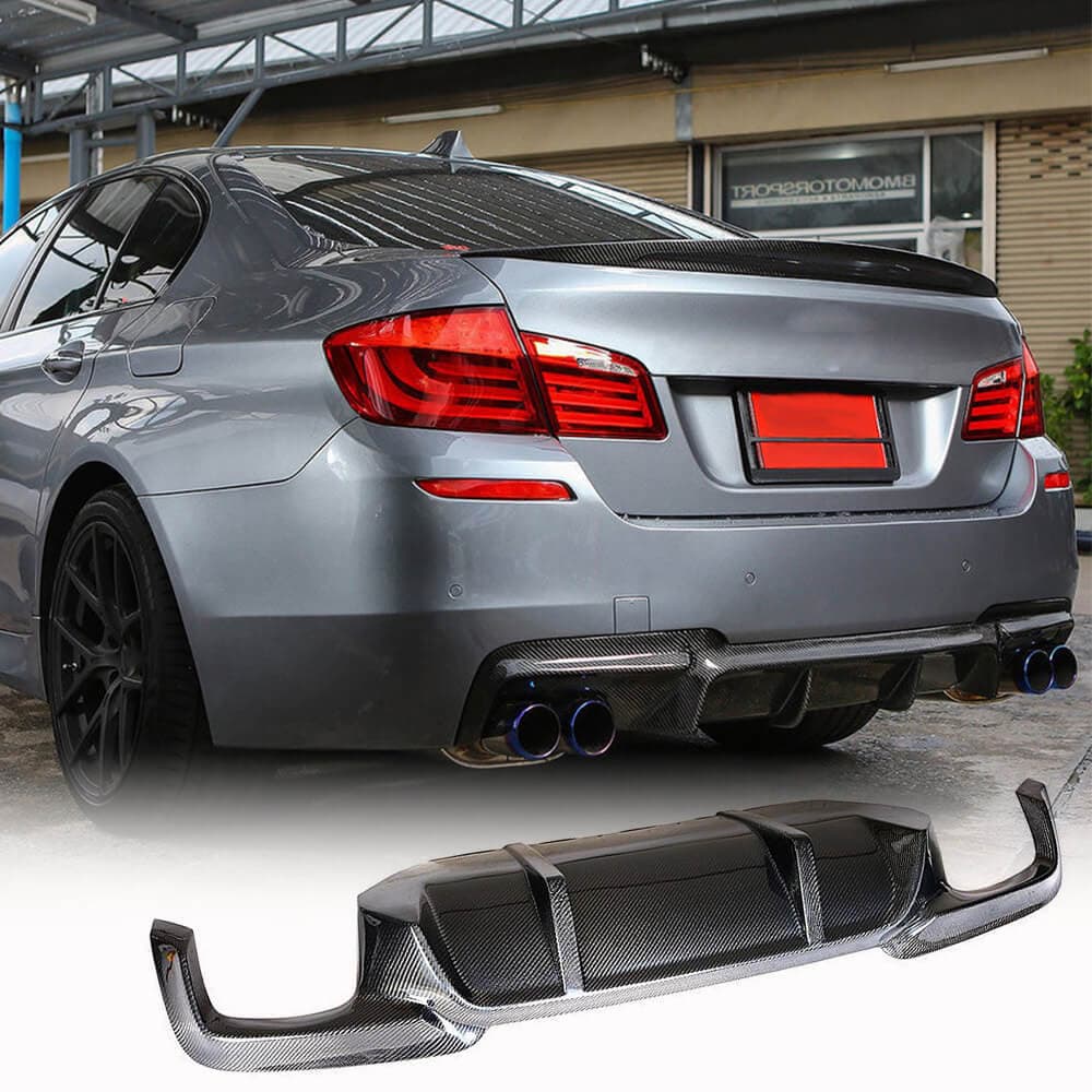 Дифузор заднього бампера V1 (для F10 M-Sport, Карбон)