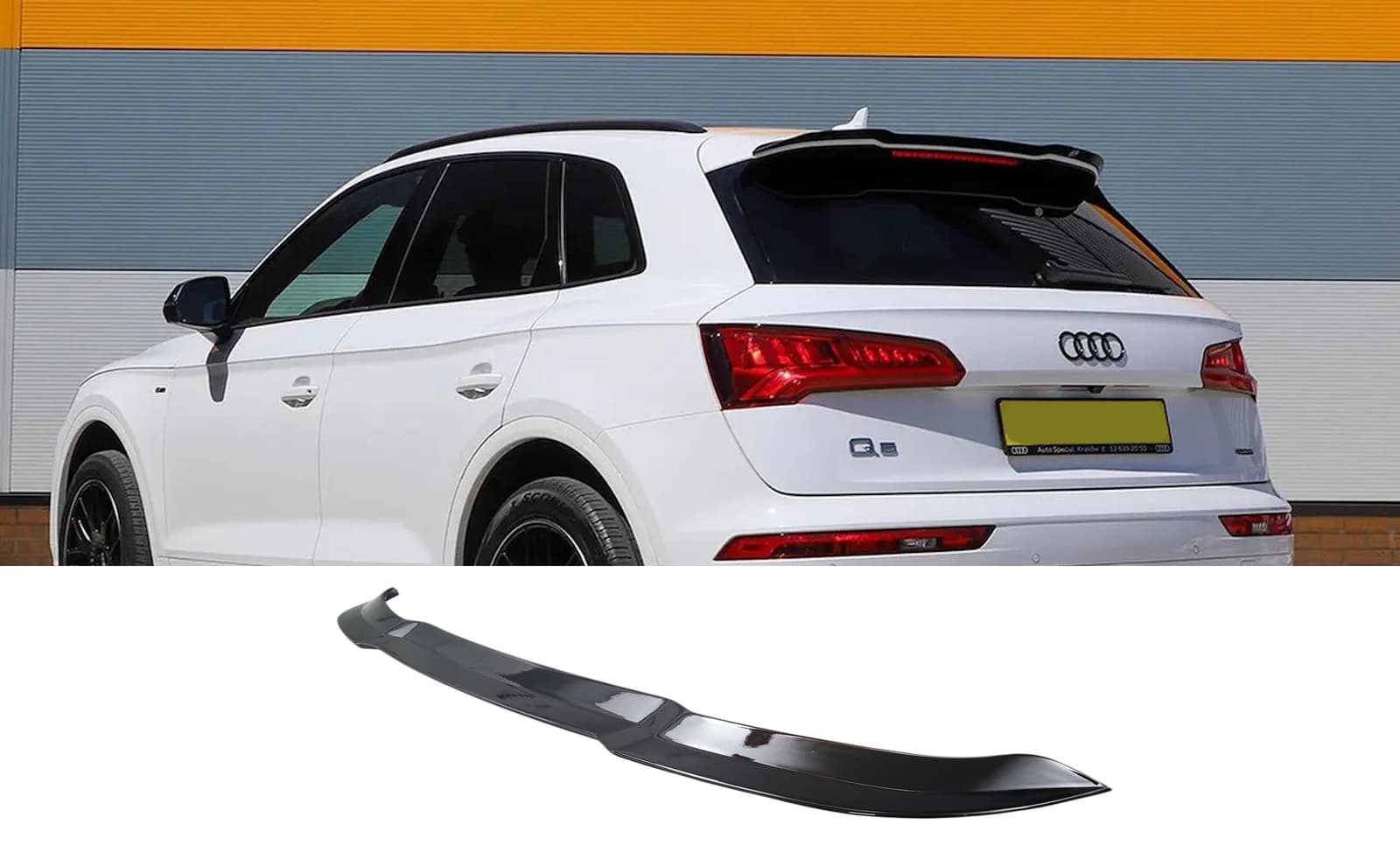 Спойлер Чорний глянець (SQ5) на Audi Q5 80A 2016-2020 року