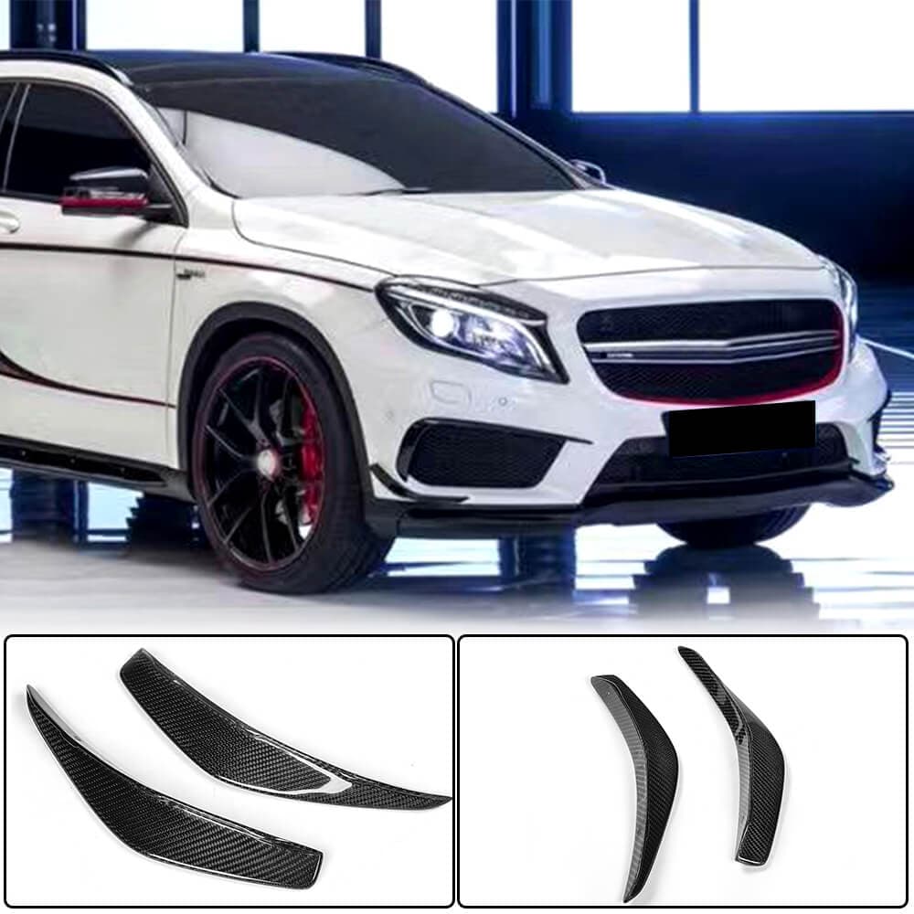 Накладки на передній бампер (для CLA45 AMG SD, Карбон)