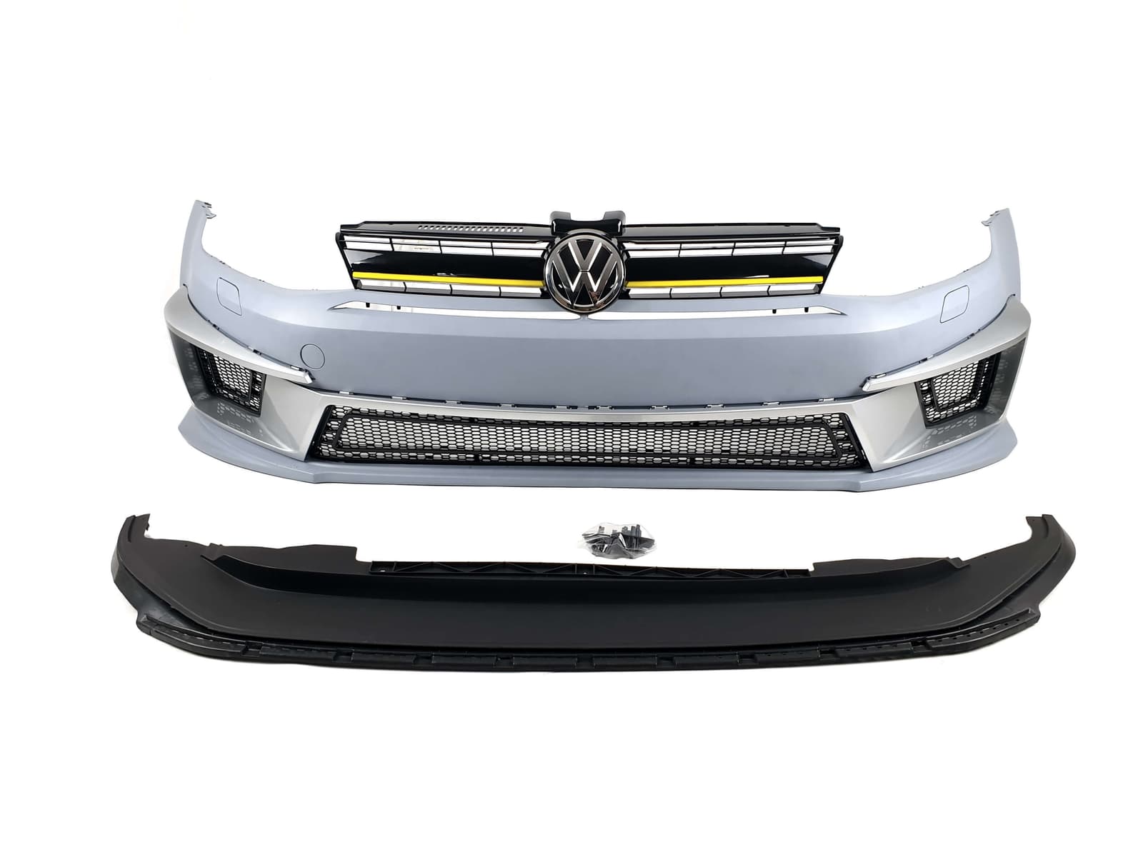 Передній бампер (стиль R400) на Volkswagen Golf VII 2012-2017 року