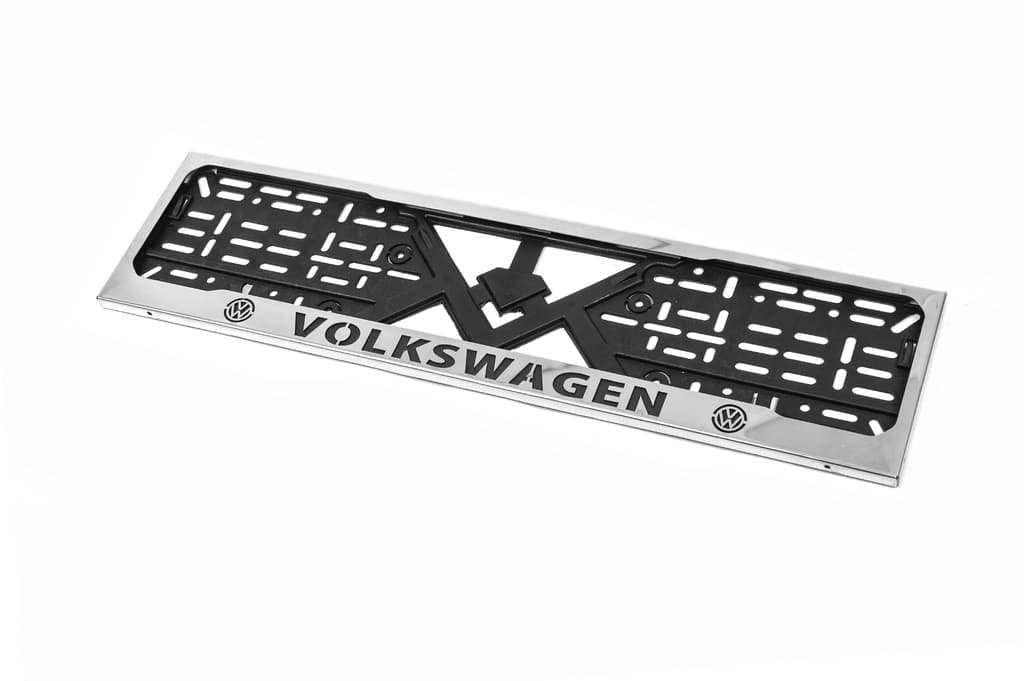 Рамка під номер хром Volkswagen (1 шт, нержавіюча сталь)